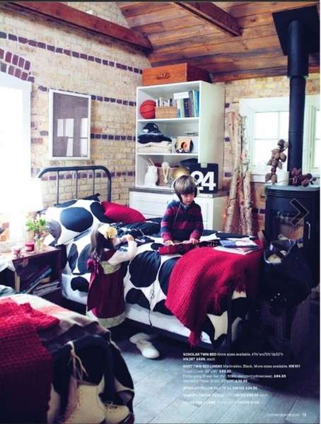Tearsheet. Crate & Barrel holiday 2012 catalog. Hair and makeup by Loni. 