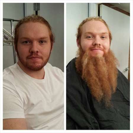 Kansas Dept. Of before & after. Look 1.  Transportation Motorcycle Safety. Beard & grooming by Loni