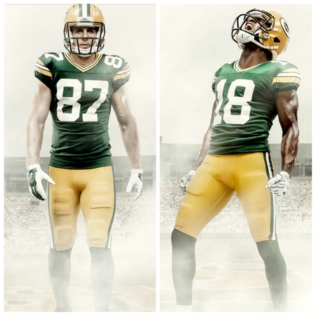 Jordy Nelson, Randall Cobb. Men's grooming by Loni Hale.